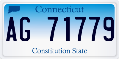 CT license plate AG71779