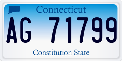 CT license plate AG71799