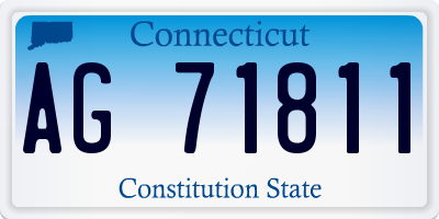 CT license plate AG71811