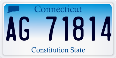 CT license plate AG71814