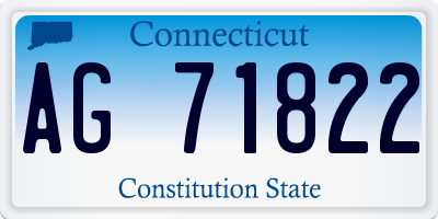 CT license plate AG71822