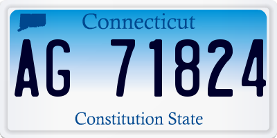 CT license plate AG71824