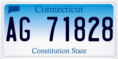 CT license plate AG71828