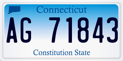 CT license plate AG71843