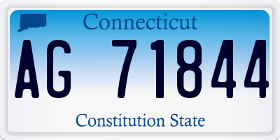 CT license plate AG71844