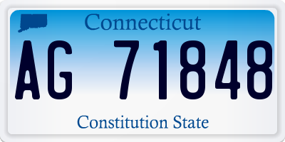 CT license plate AG71848