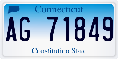 CT license plate AG71849