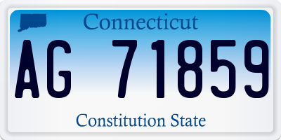 CT license plate AG71859