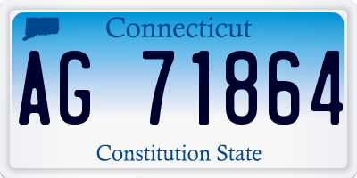 CT license plate AG71864