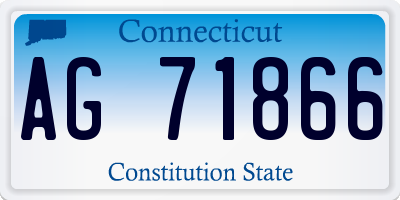 CT license plate AG71866