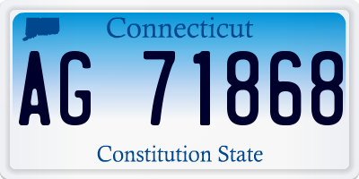 CT license plate AG71868