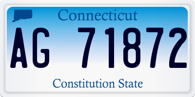 CT license plate AG71872