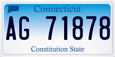 CT license plate AG71878