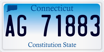 CT license plate AG71883