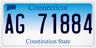 CT license plate AG71884
