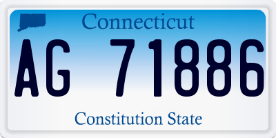 CT license plate AG71886