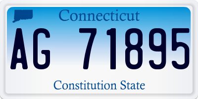 CT license plate AG71895