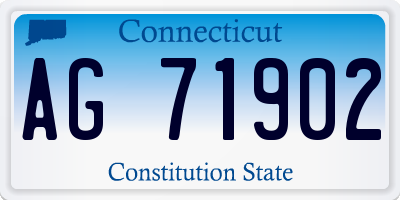 CT license plate AG71902