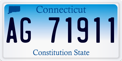 CT license plate AG71911