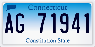 CT license plate AG71941