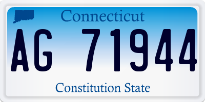 CT license plate AG71944