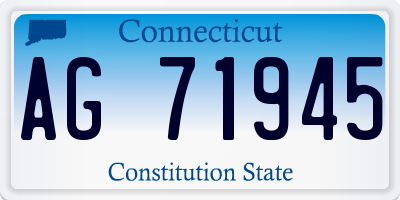 CT license plate AG71945