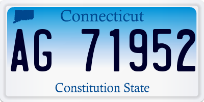 CT license plate AG71952