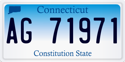CT license plate AG71971