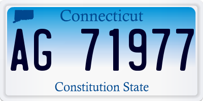 CT license plate AG71977