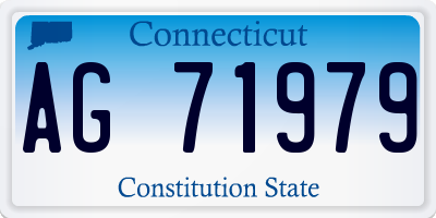 CT license plate AG71979