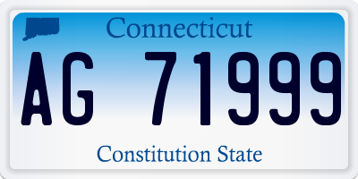 CT license plate AG71999