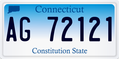 CT license plate AG72121