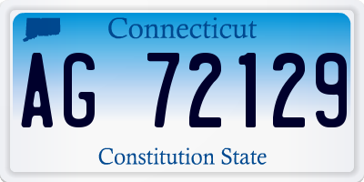 CT license plate AG72129