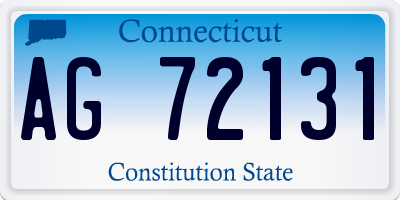 CT license plate AG72131