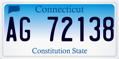 CT license plate AG72138