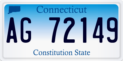 CT license plate AG72149