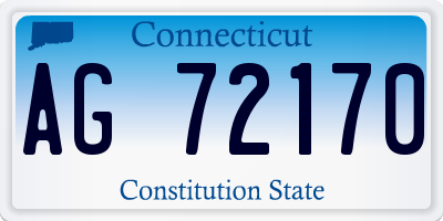CT license plate AG72170