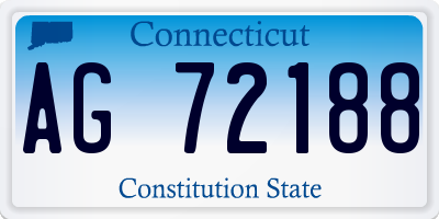 CT license plate AG72188