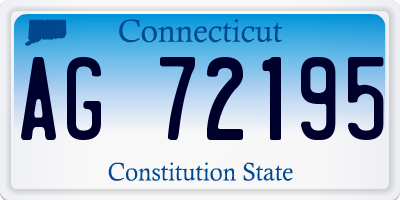 CT license plate AG72195