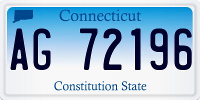 CT license plate AG72196