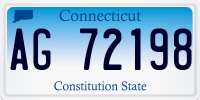 CT license plate AG72198