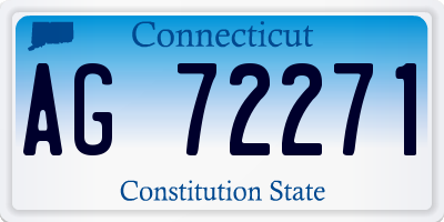 CT license plate AG72271