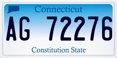 CT license plate AG72276