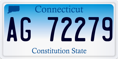 CT license plate AG72279