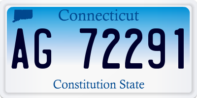 CT license plate AG72291