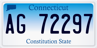 CT license plate AG72297