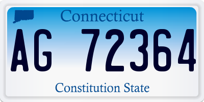 CT license plate AG72364