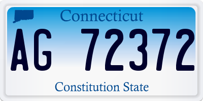 CT license plate AG72372