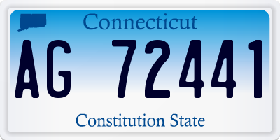 CT license plate AG72441