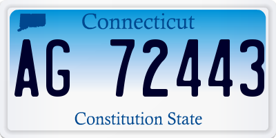 CT license plate AG72443